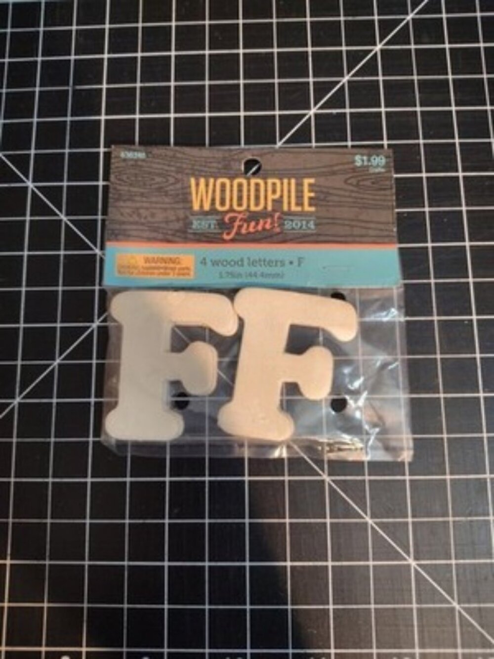 Hobby Lobby Woodpile 1.75” Wood Letters (4 Pieces Of Letter F) Still Sealed New